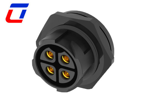 Conector de 4 pines impermeable de hombre a mujer Conector de montaje de panel circular IP67