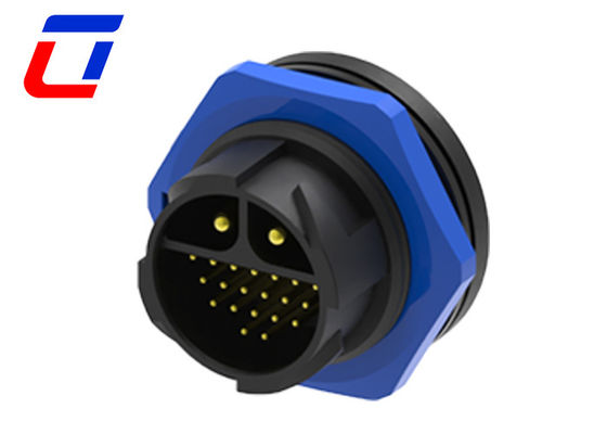 Conector de energía de alta corriente de 2 pines 40A Conector de datos impermeable de 20 pines IP67