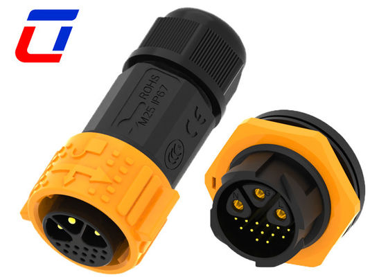 Corriente de alta potencia 30A 16 pines conector masculino femenino Multi pin IP67 resistente al agua