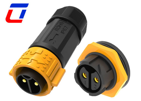 600V 30A M25 Conectores masculinos y femeninos impermeables 2 pin IP67 Conector montado en panel