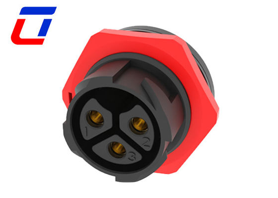 50A 3 pines de cable impermeable para el conector del tablero hombre y mujer M25 Push Lock
