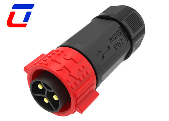 50A 3 pines de cable impermeable para el conector del tablero hombre y mujer M25 Push Lock