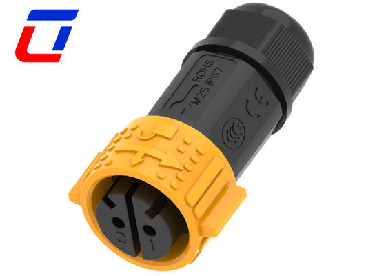 Conector de alimentación de alta tensión de 600 V IP67 a prueba de agua 2 pines para equipos eléctricos