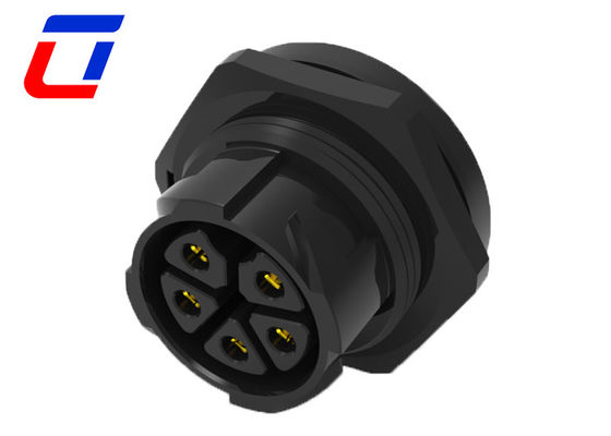 Conector de 5 pines macho y hembra impermeable IP67 30A Conectores de alta corriente