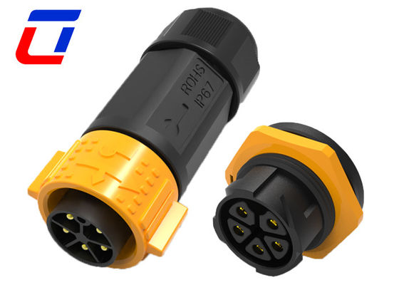 Conector de cable de alta corriente de 5 pines IP67 30A Conector de cable de enchufe y toma