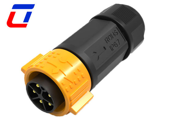 Conector de cable de alta corriente de 5 pines IP67 30A Conector de cable de enchufe y toma