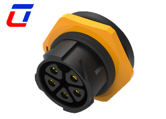 Conector de cable de alta corriente de 5 pines IP67 30A Conector de cable de enchufe y toma