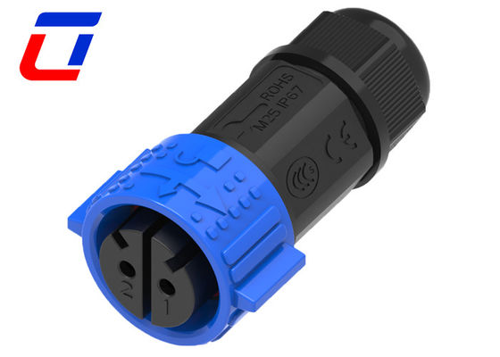 Conector de energía impermeable de alta corriente de corriente nominal de 2 pines conector de cable 50A de cable a cable