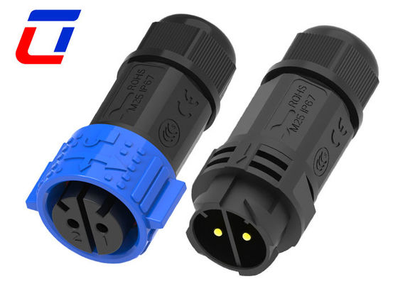 Conector de energía impermeable de alta corriente de corriente nominal de 2 pines conector de cable 50A de cable a cable
