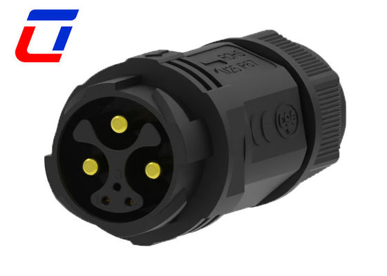 M25 3 pin 50A Conector de energía a prueba de agua Push Lock Conectores de energía herméticos