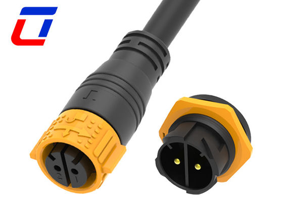 50A Conector de cable moldeado femenino de bloqueo rápido de 2 pines Conector de panel impermeable masculino