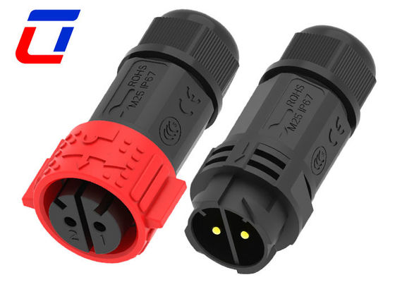 Conector impermeable de 2 pines masculino femenino 50A para cable de 16.0 mm OD Max.