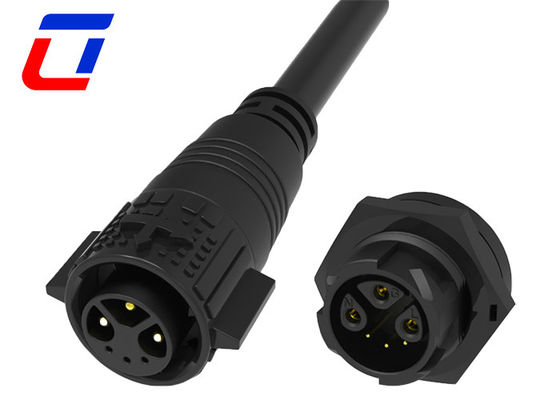 Cable masculino Conectores femeninos de 6 pines y múltiples pines Panel a prueba de agua M19 IP67