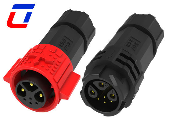15A Conector circular impermeable de alambre masculino femenino 3 + 4 pin para iluminación de paisajes