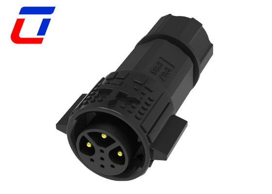 Conector circular impermeable IP67 de cable a cable 15A 3+5 Pin para iluminación exterior