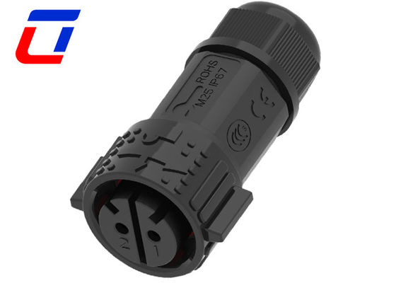 IP67 50A Conector resistente al agua para exteriores de 2 pines Conector de alimentación masculino femenino