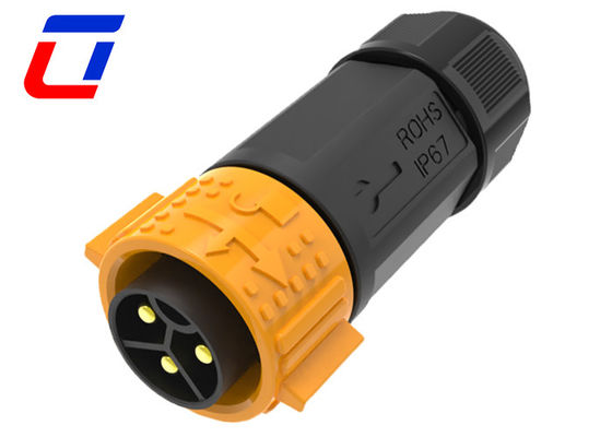 50A Conector resistente al agua para exteriores IP67 600V Conector de 3 pines de hombre a mujer