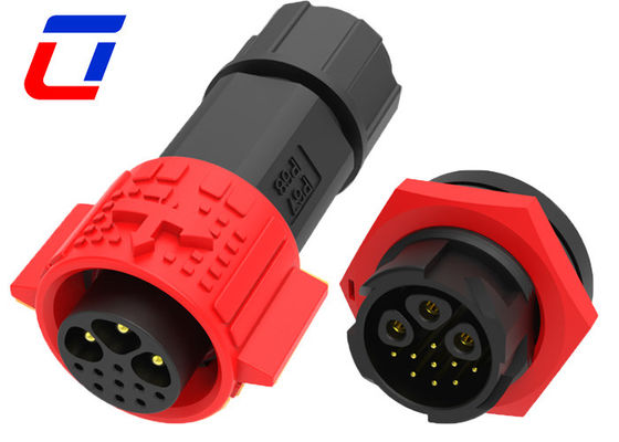 Hombre Mujer 12 pin IP67 Conector a prueba de agua 9 pin Plug y toma industrial