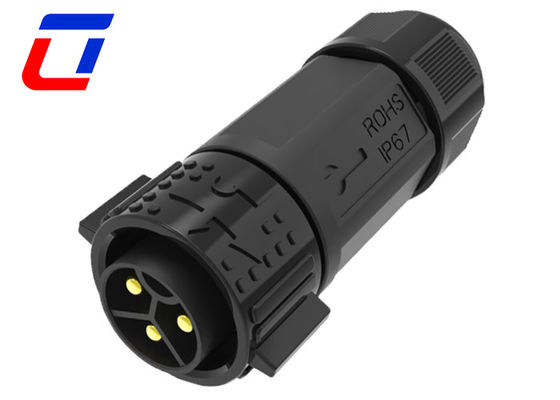 50A 300V Conector de cable de 3 fases a prueba de agua Conector de terminal de tornillo de 3 pines redondo