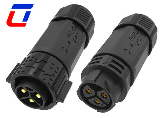 50A 300V Conector de cable de 3 fases a prueba de agua Conector de terminal de tornillo de 3 pines redondo