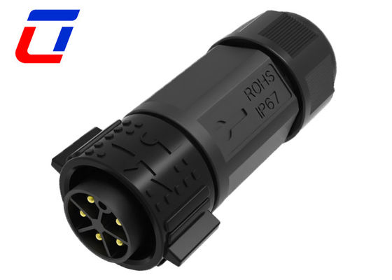 Conector de cable impermeable de 5 pines macho Hembra Conector de energía exterior redondo 300V