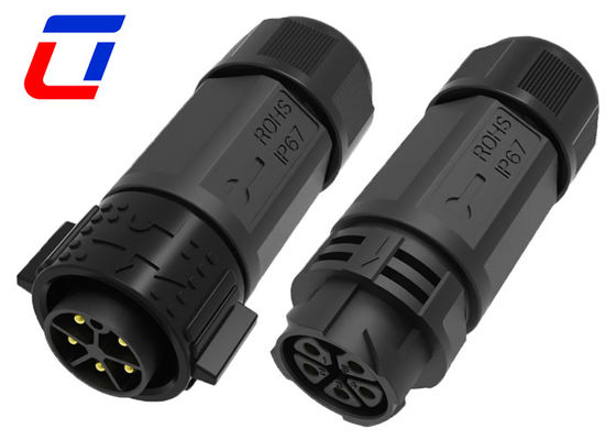 Conector de cable impermeable de 5 pines macho Hembra Conector de energía exterior redondo 300V