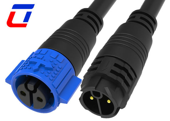 M19 Conector de cable impermeable de calibre 12 de 2 pines conector masculino de conector femenino