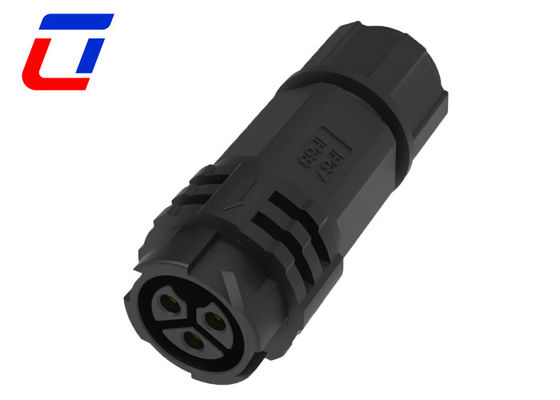 Conector circular de cable a cable a prueba de agua Conector LED de 3 pines 20 Amp 300V