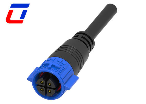 Cable Femenino 4 pines LED conector impermeable M19 Panel montaje conector impermeable