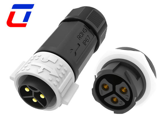 Conectores eléctricos exteriores impermeables de 3 pines masculino femenino 3 fases M25 500V 50A