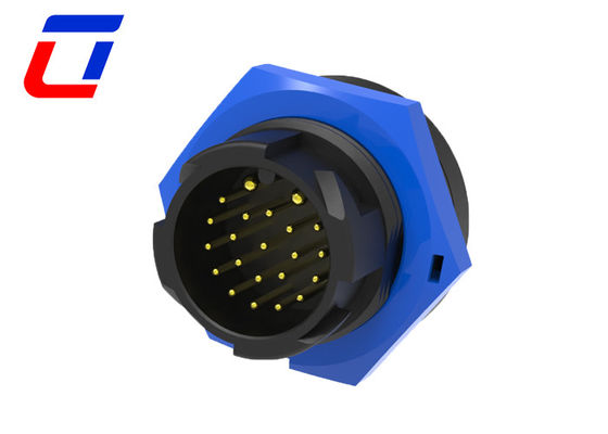 M19 Push Lock 2+20 Pin Conector eléctrico impermeable con toma de corriente