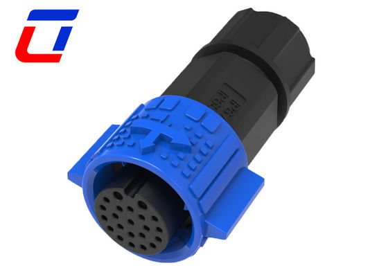 M19 Push Lock 2+20 Pin Conector eléctrico impermeable con toma de corriente