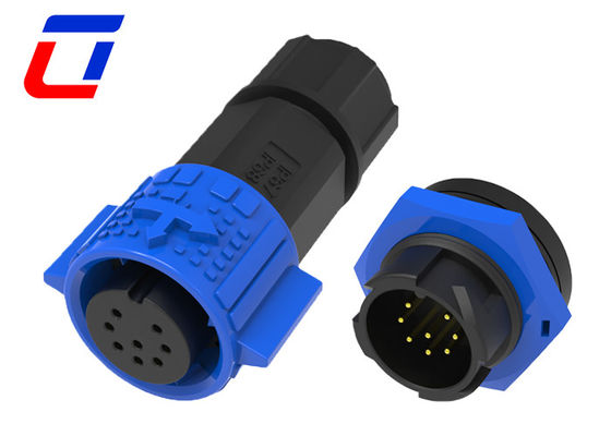 Señales 5A Bloqueo rápido Conector circular a prueba de agua 8 pines M19 para LED