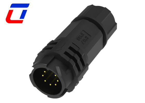 El conector de seguridad para el aire libre PA66 M19 IP67