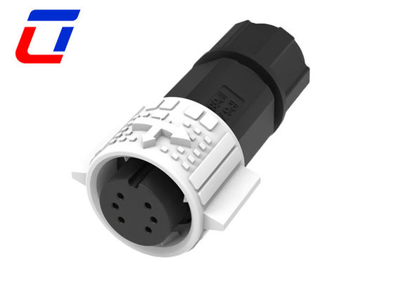 Conector eléctrico de 6 pines de cable impermeable a la placa M19 Conectores circulares de plástico