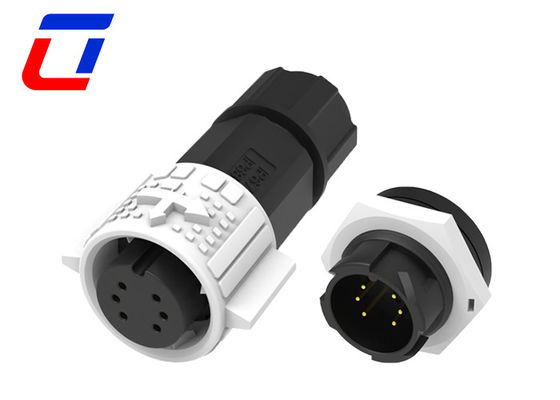 Conector eléctrico de 6 pines de cable impermeable a la placa M19 Conectores circulares de plástico