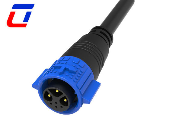 Conector de cable de datos impermeable de bloqueo por empuje 3 pin de potencia 4 pin conector de montaje de panel