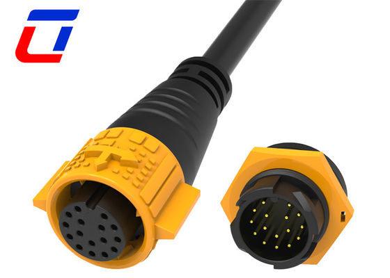 Conector de datos a prueba de agua de 18 pines de panel masculino montado Conector de cable femenino IP67