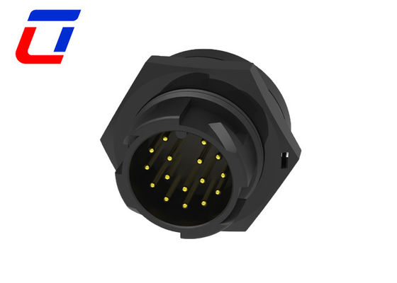 18 pin Push Lock Conector de datos a prueba de agua Conector circular de panel de montaje masculino