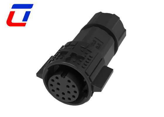 18 pin Push Lock Conector de datos a prueba de agua Conector circular de panel de montaje masculino