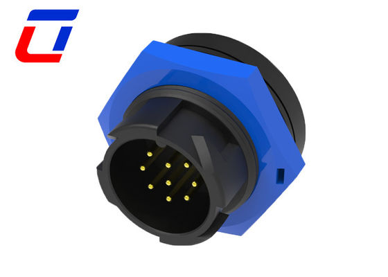 Conector de datos resistente al agua de 9 pines masculino femenino Conectores de iluminación exterior de bloqueo de presión
