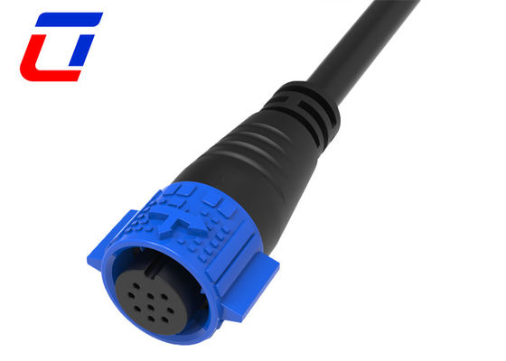 Conector de datos resistente al agua de 9 pines masculino femenino Conectores de iluminación exterior de bloqueo de presión