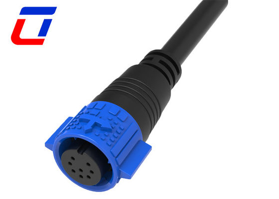 Cable de conexión masculino femenino de 8 pines Conector impermeable IP67 M19 con bloqueo por empuje