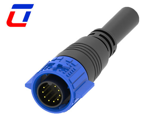 Conectores de alambre impermeable de 9 pines masculino 12 voltios M19 Conector de mamparo femenino
