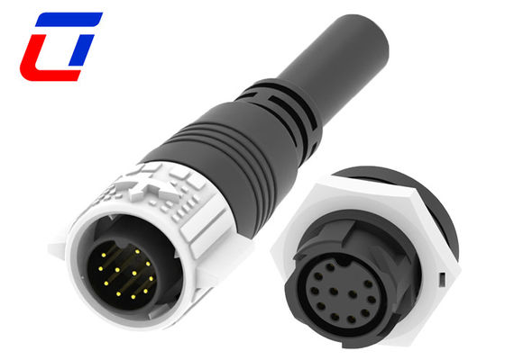 Cable de enchufe masculino IP67 Panel montado Conector a prueba de agua 11 pin M19 Para luces de crecimiento