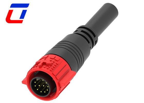Precable IP67 Conector a prueba de agua Conectores de alambre dorado de 12 pines