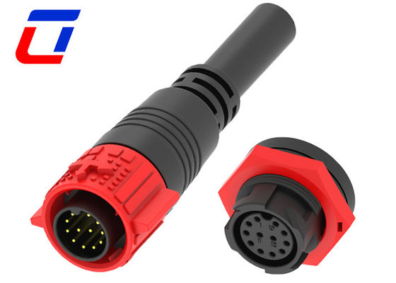 Precable IP67 Conector a prueba de agua Conectores de alambre dorado de 12 pines
