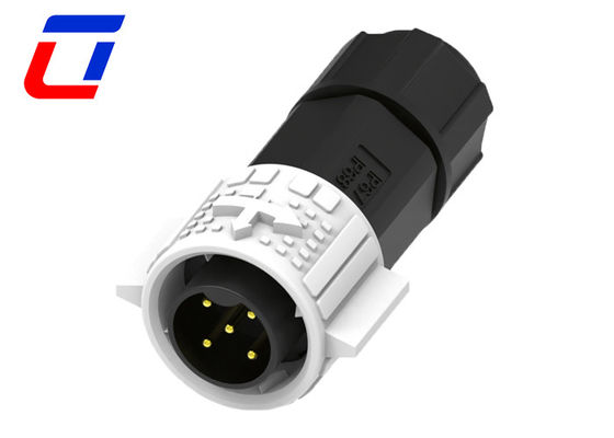 Conector de cable a cable de 5 pines masculino femenino Tipos M19 a prueba de agua con bloqueo de empuje