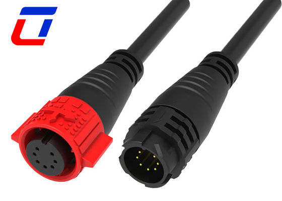 7 Pin 5A Push Lock Wire To Board Conectores de cable a prueba de agua moldeados con cable M19