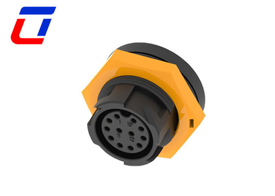 Cables masculinos de conector de 12 pines impermeable IP67 para transmisión de señal